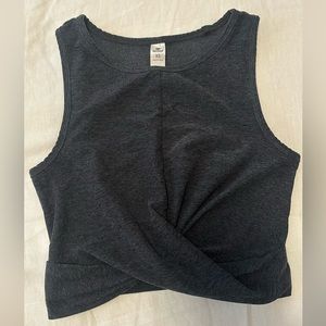 Gray workout tank